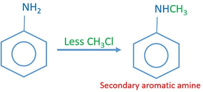 Aniline and less alkyl halide